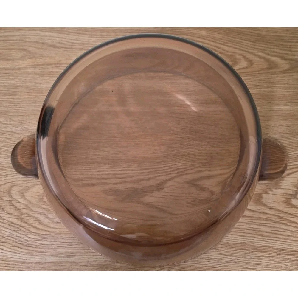 Visions Corning Amber Glass Dutch Oven Covered Casserole Pot Lid Stockpot 4.5L